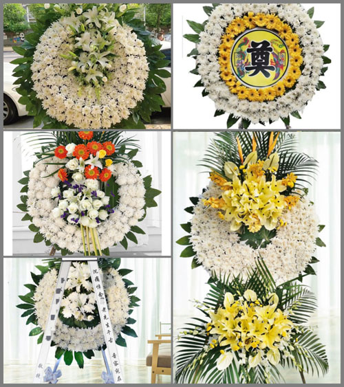 广东肇庆市封开县大洲镇上律村花圈速递